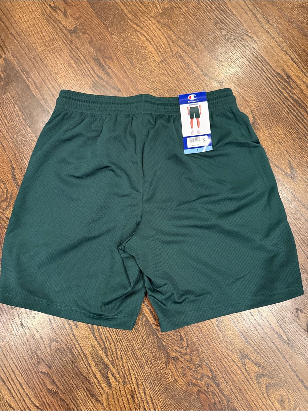 Champion Men's Dark Green Athletic Shorts large
